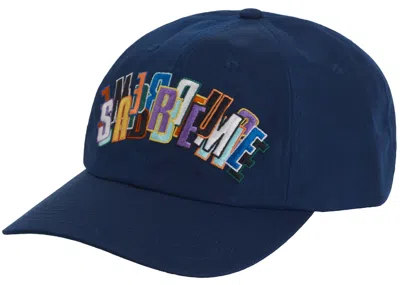 Pre-owned Supreme Stacked Cordura 6panel In Navy Blue