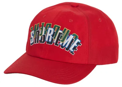 Pre-owned Supreme Stacked Cordura 6panel In Red