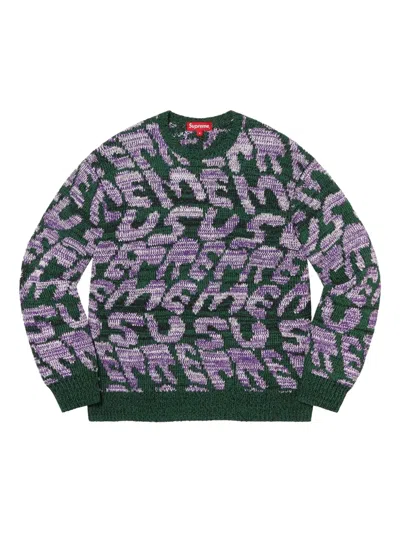 Supreme Stacked Sweater In Purple