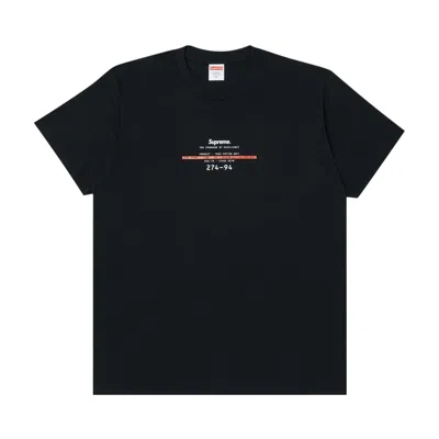 Pre-owned Supreme Standard Tee 'black'