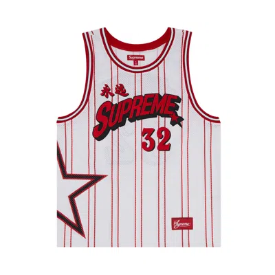 Pre-owned Supreme Star Basketball Jersey 'white' | Men's Size L
