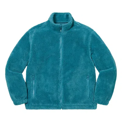 Pre-owned Supreme Star Fleece Jacket 'teal'
