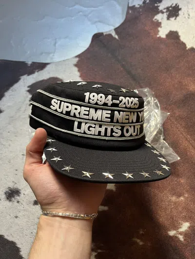 Pre-owned Supreme Star Studded Pillbox Hat Black Snapback Hat