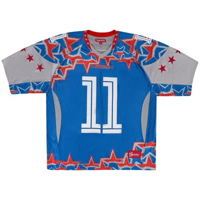 Pre-owned Supreme Stars Football Jersey 'blue' | Men's Size M