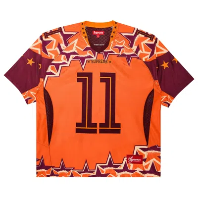 Pre-owned Supreme Stars Football Jersey 'orange' | Men's Size L