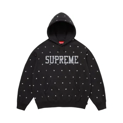 Pre-owned Supreme Stars Studded Hooded Sweatshirt 'black' | Men's Size M