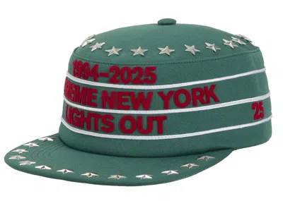 Pre-owned Supreme Stars Studded Pillbox Hat In Green