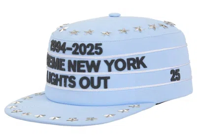 Pre-owned Supreme Stars Studded Pillbox Hat In Light Blue