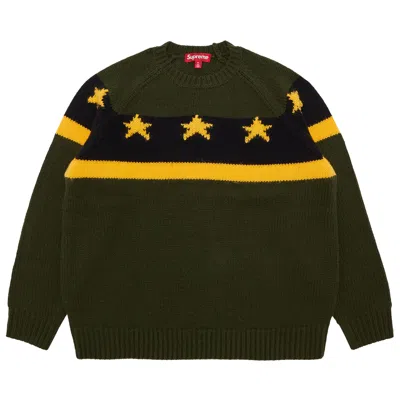 Pre-owned Supreme Stars Sweater 'green'