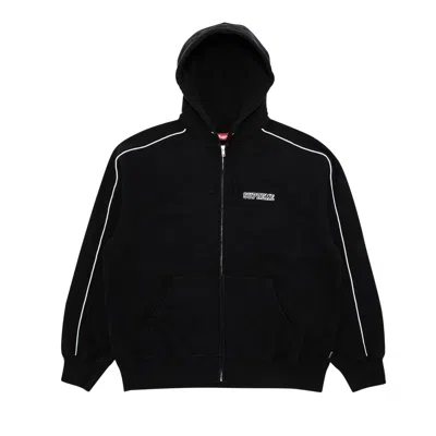 Pre-owned Supreme State Zip Up Hooded Sweatshirt 'black'
