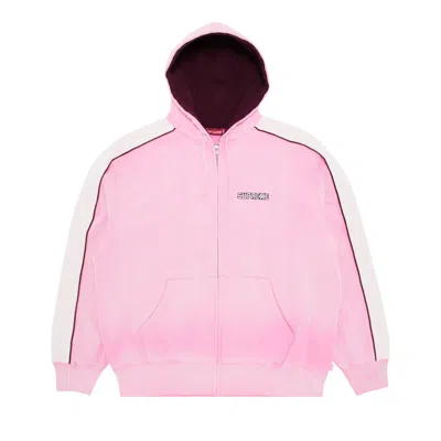 Pre-owned Supreme State Zip Up Hooded Sweatshirt 'pink'