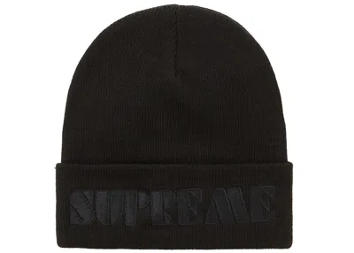 Pre-owned Supreme Stencil Beanie In Black