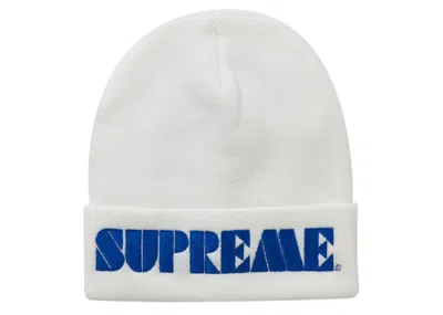 Pre-owned Supreme Stencil Beanie In White