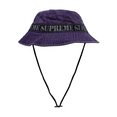 Pre-owned Supreme Stencil Webbing Boonie 'purple' | Men's Size M/l