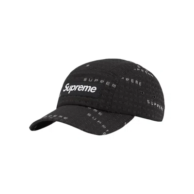 Pre-owned Supreme Stitch Jacquard Camp Cap 'black'