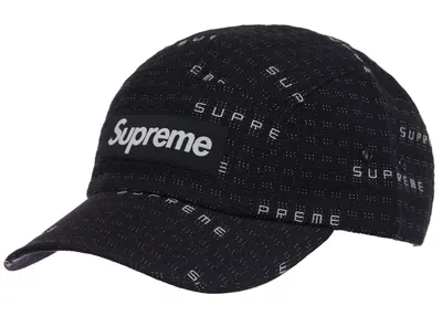 Pre-owned Supreme Stitch Jacquard Camp Cap In Black