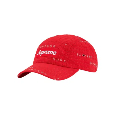 Pre-owned Supreme Stitch Jacquard Camp Cap 'red' | Men's Size Onesize