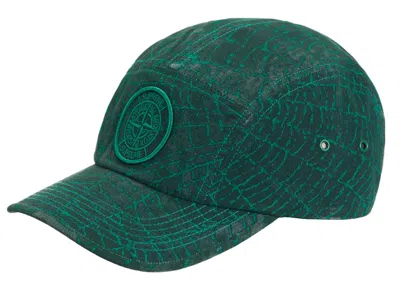 Pre-owned Supreme Stone Island Camp Cap (fw23) In Dark Green