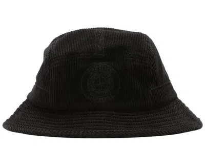 Pre-owned Supreme Stone Island Corduroy Crusher Hat In Black