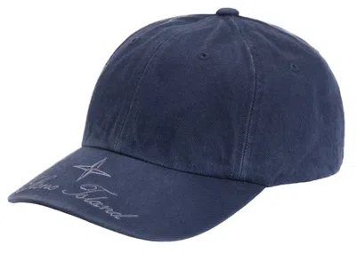 Pre-owned Supreme Stone Island Denim 6panel In Navy Blue