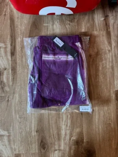 Pre-owned Supreme Stone Island Purple Side Stripe Logo Sweatpants Men's M Ds Authentic