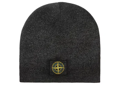 Pre-owned Supreme Stone Island Reflective Beanie In Black