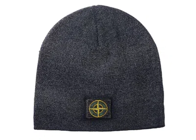 Pre-owned Supreme Stone Island Reflective Beanie In Navy Blue