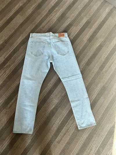 Pre-owned Supreme Stone Washed Slim Jeans In Blue