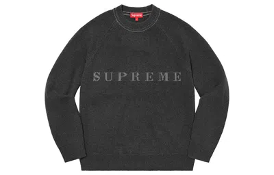 Supreme Stone Washed Sweater 'black'
