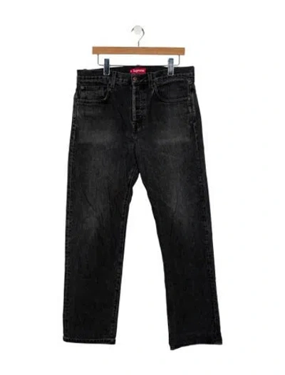 Pre-owned Supreme Straight-leg Jeans In Black