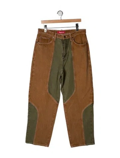 Pre-owned Supreme Straight-leg Jeans In Brown