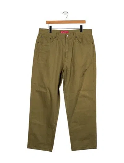 Pre-owned Supreme Straight-leg Jeans In Neutral