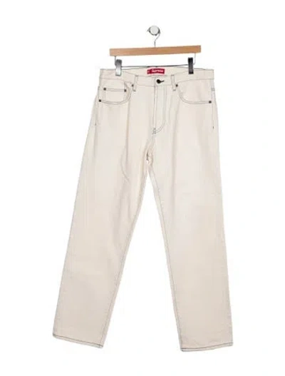 Pre-owned Supreme Straight-leg Jeans In Neutrals
