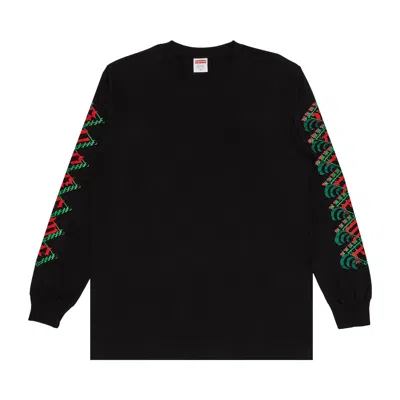 Pre-owned Supreme Strawberries Long-sleeve Tee 'black' | Men's Size Xxl