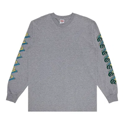 Pre-owned Supreme Strawberries Long-sleeve Tee 'heather Grey' | Men's Size S