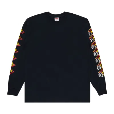 Pre-owned Supreme Strawberries Long-sleeve Tee 'navy' | Blue | Men's Size L