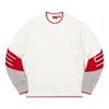 Supreme Stretch Crewneck 'white Red Grey'