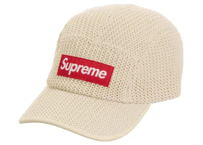Pre-owned Supreme String Camp Cap In Natural In Brown