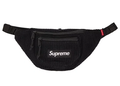 Pre-owned Supreme String Waist Bag In Black