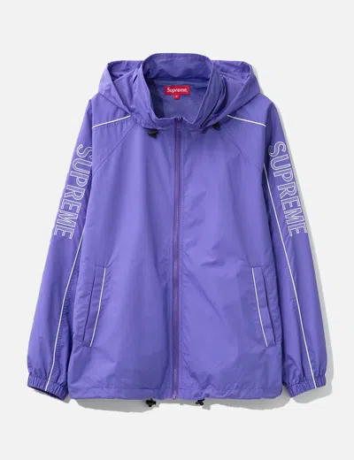 Supreme Striped Logo Windbreaker In Multi