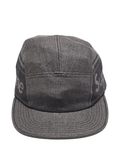 Pre-owned Supreme Structured Logo Baseball Cap In Gray