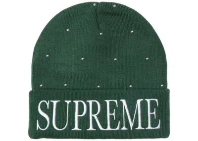 Pre-owned Supreme Studded Beanie In Dark Green