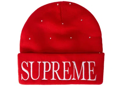 Pre-owned Supreme Studded Beanie In Red
