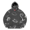Supreme Studded Collars Hooded Sweatshirt 'grey White' In Gray