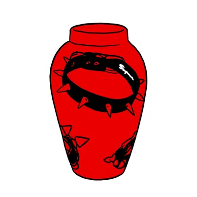 Pre-owned Supreme Studded Collars Vase In Red