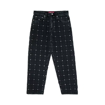 Pre-owned Supreme Studded Seam Loose Fit Jean 'black' | Men's Size 30