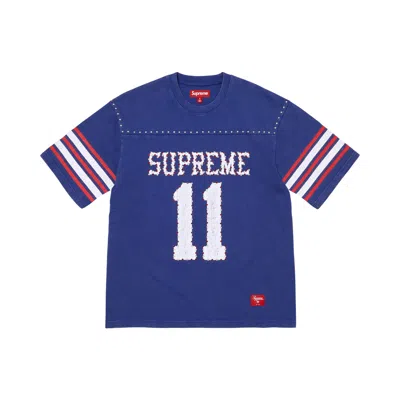 Pre-owned Supreme Studded Short-sleeve Top 'blue' | Men's Size L