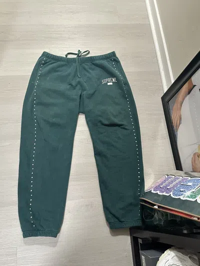 Pre-owned Supreme Studded Sweatpants In Green