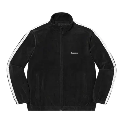 Pre-owned Supreme Studded Velour Track Jacket 'black'