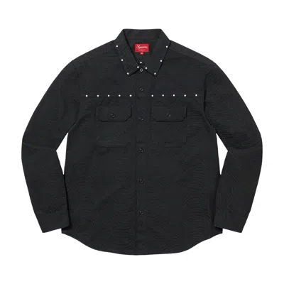 Pre-owned Supreme Studded Work Shirt 'black' | Men's Size Xl